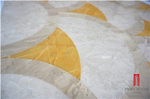 Turkey Bademli,Eğirdir Quarry, Isparta Ottoman Beige Marble Waterjet Marble Panel