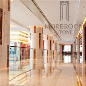 Turkey Sofitel Gold Marble Beige Color Flooring for Hall
