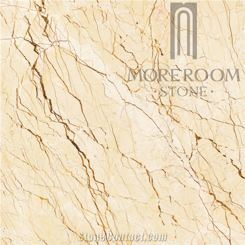 Turkey Sofitel Gold Marble Beige Color Flooring for Hall