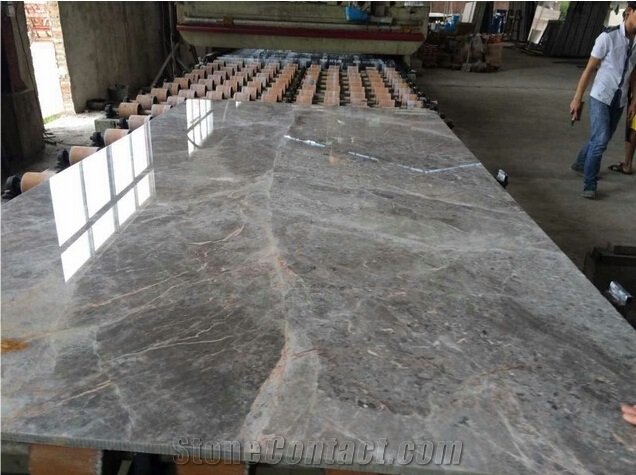 Turkey Sutculer Aksu Grade a Tundra Grey Marble Slab