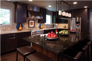Cambria Solid Surface Kitchen Island Top and Perimeter Counter