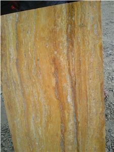 Lemon Travertine, Azarshar Yellow Travertine Block