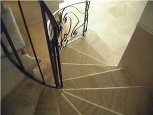 Pierre De Saint-Gens Staircase, Beige France Limestone Stairs & Steps
