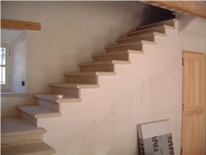 Pierre De Saint-Gens Staircase, Beige France Limestone Stairs & Steps