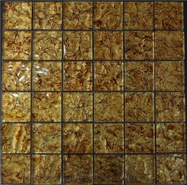 Metallic Gold Leaf Mosaic