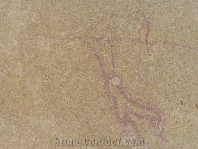 Brushed, Antique Finish Corton Rose Limestone Chiseled Edge Floor Tiles