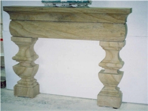 Pierre Beauval Limestone Fireplace Mantel, Beige Limestone France Fireplace