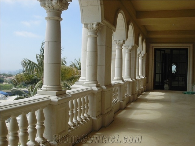 Pierre Chamesson Balustrades, Beige Limestone France Balustrade & Railing