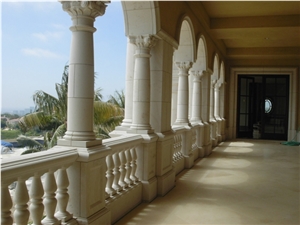 Pierre Chamesson Balustrades, Beige Limestone France Balustrade & Railing
