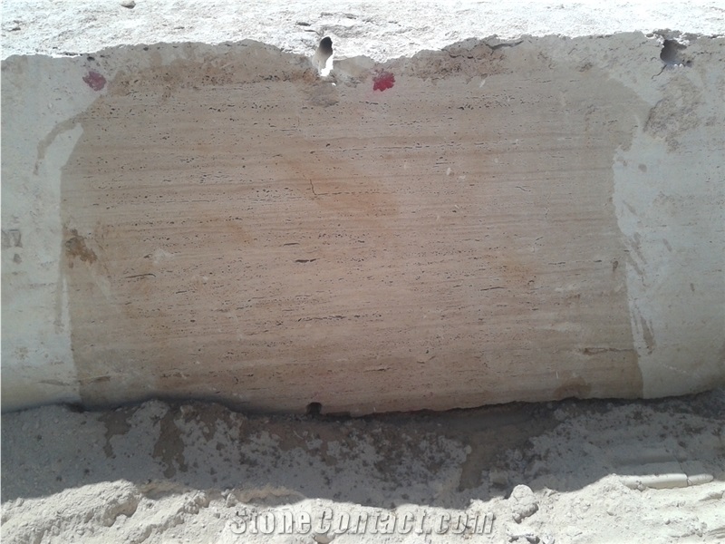 Beige & Brown Travertine Blocks Iran