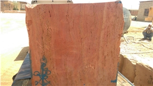 Iran Red Travertine Blocks