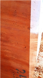 Iran Red Travertine Blocks