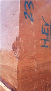 Iran Red Travertine Blocks