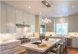 Kitchen Design, Marble Backsplash