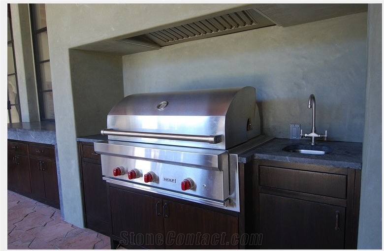 Sao Luis Soapstone Counters with Mitered Edge