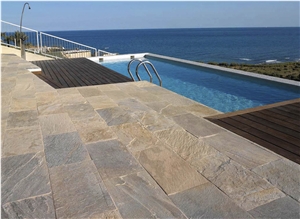 Pizarra Multicolor Rustica Gauged Pool Terrace Pavement, Slate Spain Pool Coping
