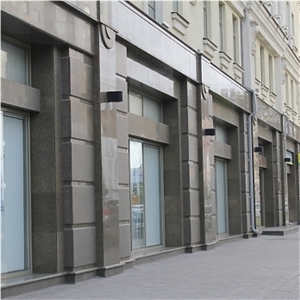 Crema Mare Marble and China Green Polished and Flamed Facade