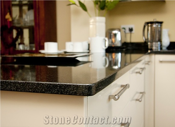 30mm Copper Black Granite with Our Standard Double Pencil Round Edge Finish Countertop