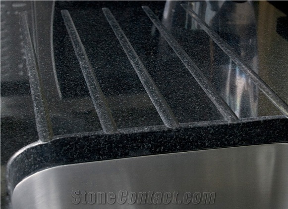 30mm Copper Black Granite with Our Standard Double Pencil Round Edge Finish Countertop