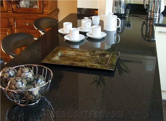 30mm Copper Black Granite with Our Standard Double Pencil Round Edge Finish Countertop
