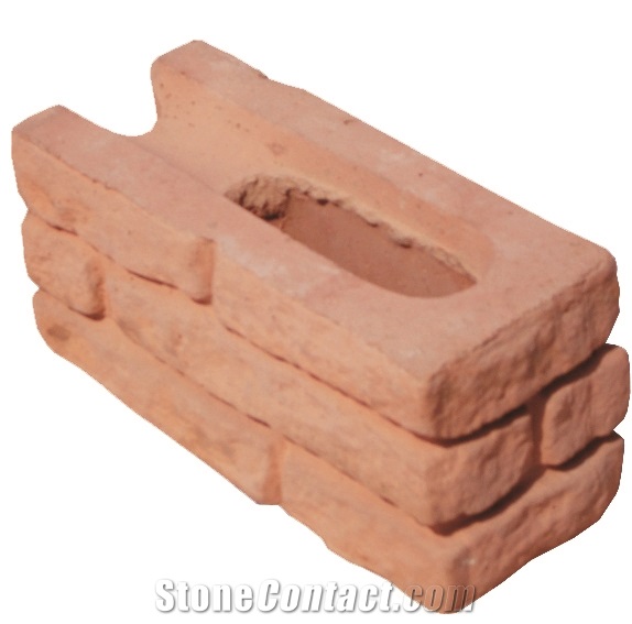 Red Kerb Stone Of Vietnam Garden Stone