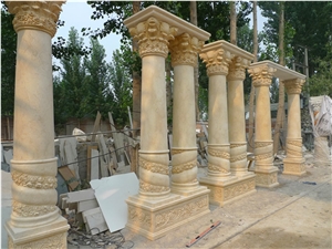 Egypt Cream Column, White Marble Column