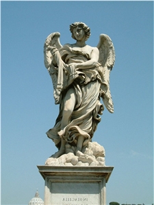 China White Marble Garden Natural Angel Statue