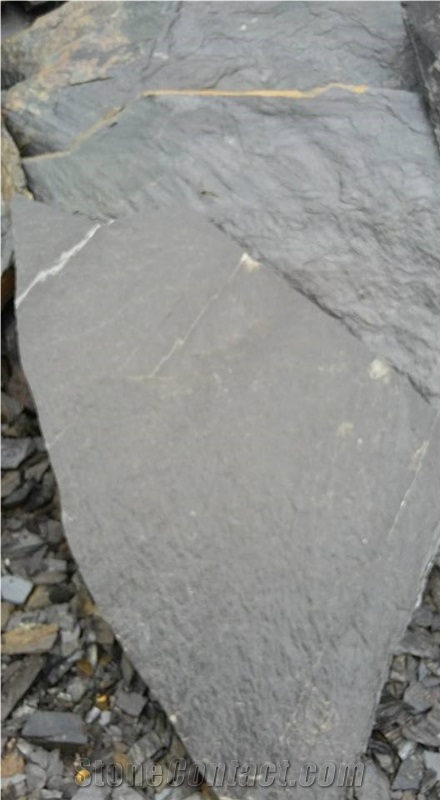 Vietnam Grey Basalt Irregual Flagstone, Road Paving