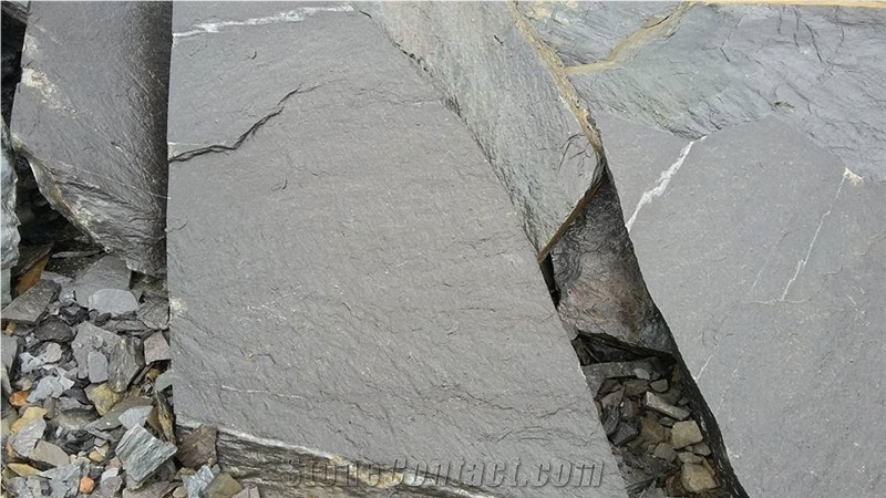 Vietnam Grey Basalt Irregual Flagstone, Road Paving