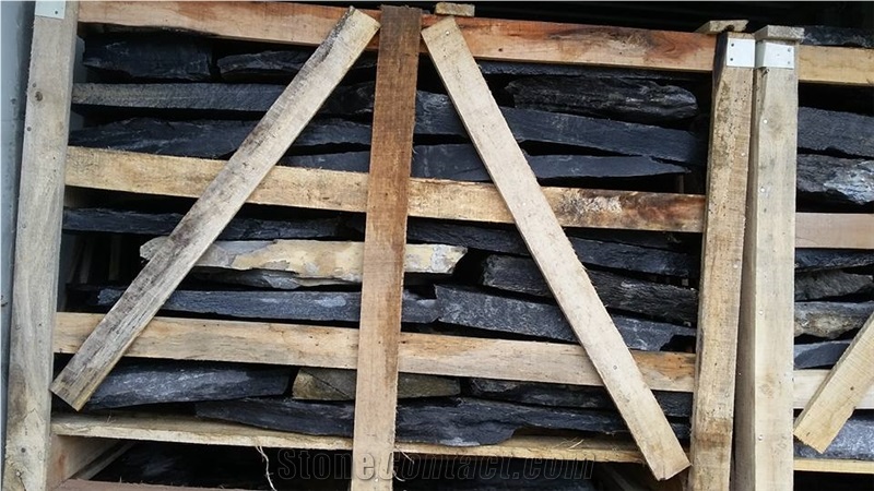 Vietnam Grey Basalt Irregual Flagstone, Road Paving