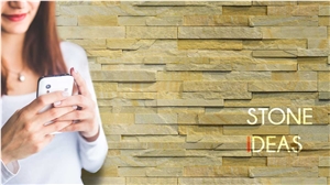 Mint Yellow Sandstone Wall Panel