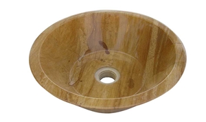 Teak Wood Sandstone Basin