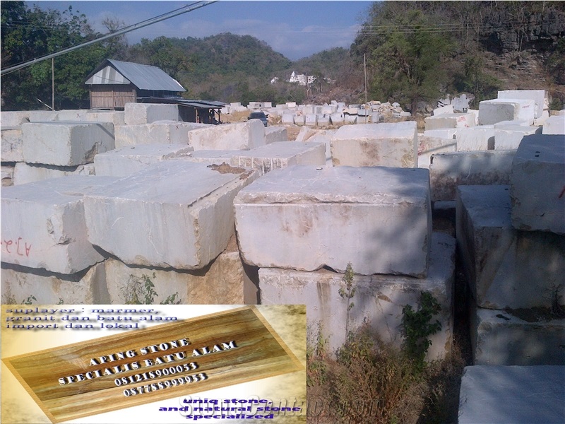 Koala Grey Marble and Creama Ratax, Grey Marble Indonesia Blocks