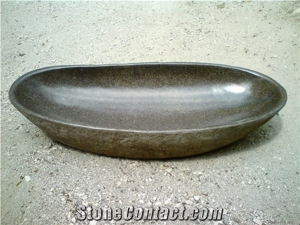 Trachite Santafiora River Stone Sinks & Basins, Trachyte Grey Sinks