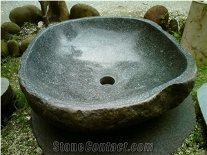 Trachite Santafiora River Stone Sinks & Basins, Trachyte Grey Sinks