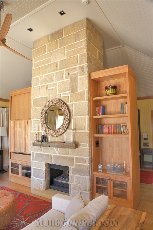 Mangrove Buff Sandstone Fireplace Surround