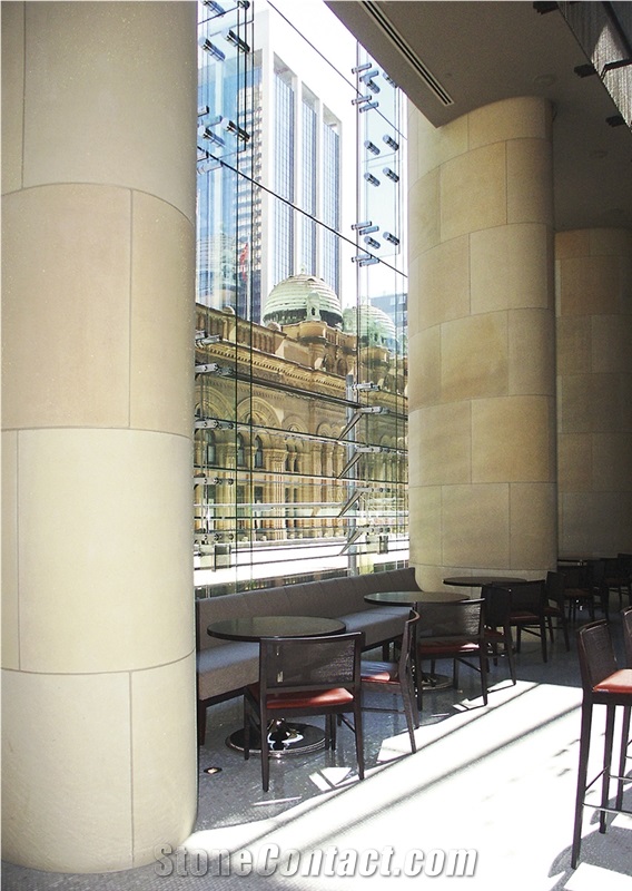 Piles Creek Sandstone Column Cladding, Beige Sandstone Australia for Columns