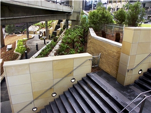 Piles Creek Sandstone Facade, Masonry, Beige Sandstone Australia Building & Walling