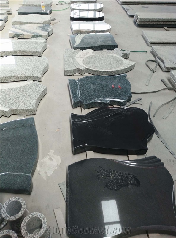 China Black Granite Western Style Tombstone and Monument