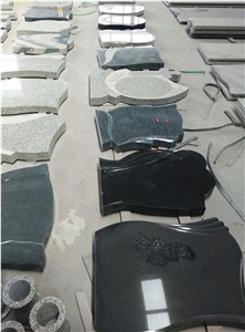 China Black Granite Western Style Tombstone and Monument