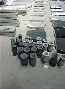 China Black Granite Western Style Tombstone and Monument
