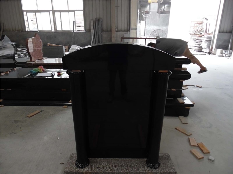 China Red Granite Western Style Tombstone and Monument