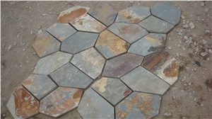 Flooring Multicolor/Black/Grey/Rusty Slate,Rock Surface Indoor/Outdoor Tile,China Culture Stone