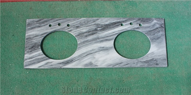 Hilton Grey Marble Counter Top/Vanity Top,Chinese Gery Marble
