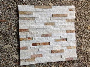 Walling White/Rusty Quartz Culture Stone,Rock Surface Indoor/Outdoortile,China Culture Stone