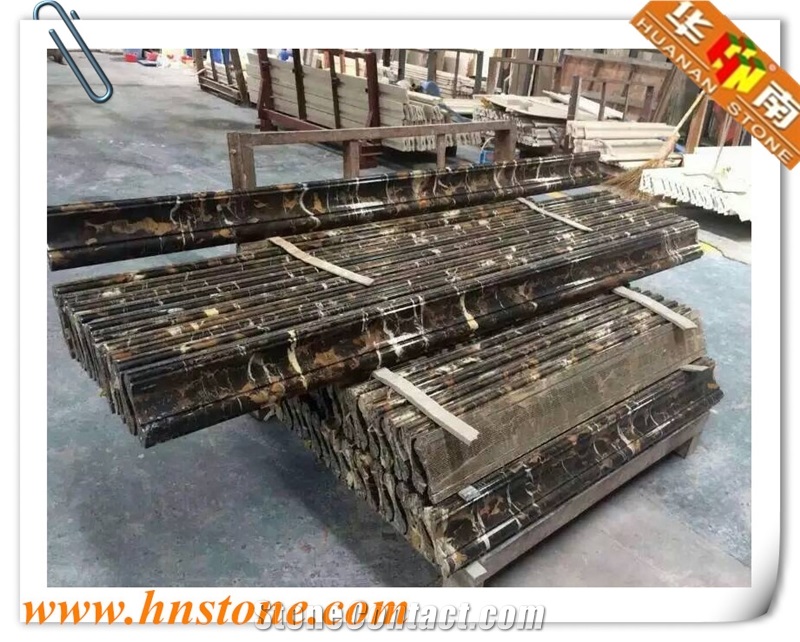 Afghan Portoro Marble Border Lines, Black Marble Molding,Marble Border Line