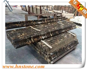 Afghan Portoro Marble Border Lines, Black Marble Molding,Marble Border Line