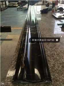 Afghan Portoro Marble Border Lines, Black Marble Molding,Marble Border Line