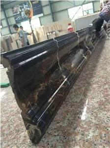 Afghan Portoro Marble Border Lines, Black Marble Molding,Marble Border Line