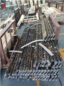 Afghan Portoro Marble Border Lines, Black Marble Molding,Marble Border Line